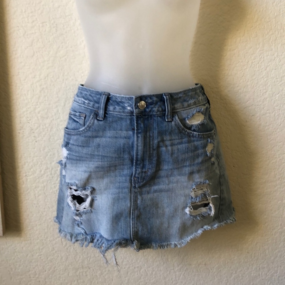 ABERCROMBIE & FITCH Jean Mini Skirt Size 0 EUC